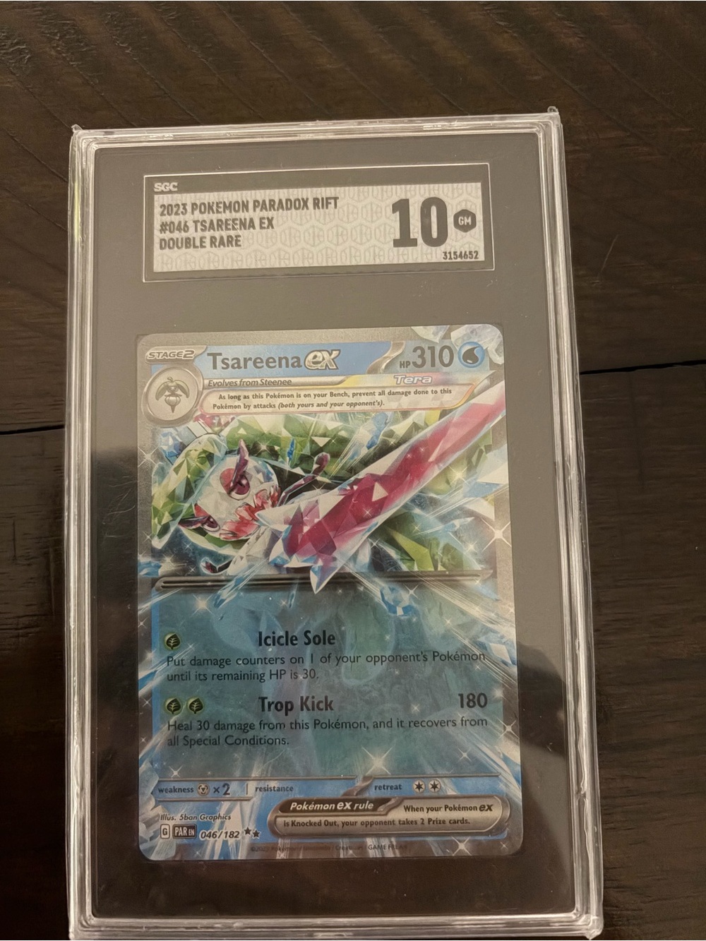 2023 Pokémon Paradox Rift Tsareena ex Holo - Blue/Pink